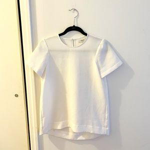 Madewell crepe tee, oversized, short sleeves, white, size XS